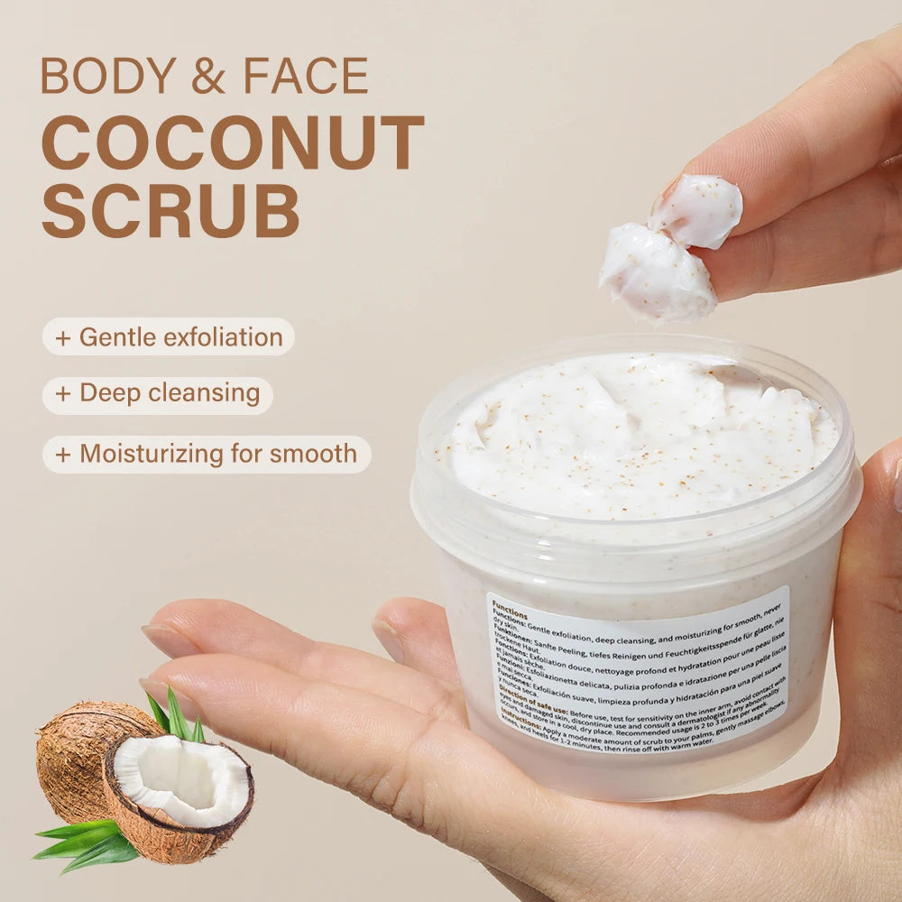 Coconut Exfoliating Body Scrub – Removes Dead Skin & Hydrates Body Exfoliating Scrub Oasis Select