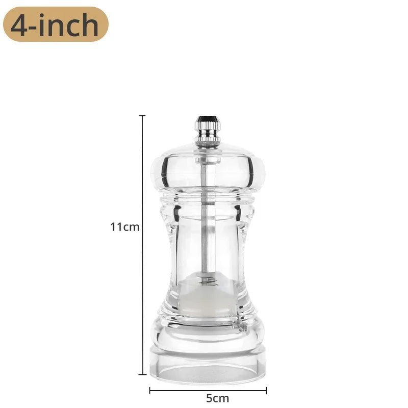 Acrylic Pepper Mill & Salt Shaker Set – Ceramic Grinder Combo Salt & Pepper Mill Set Oasis Select 1X4 inch