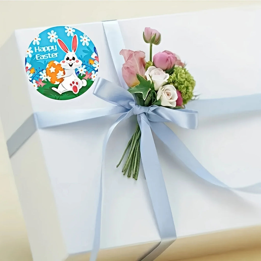 500pcs/roll Easter Stickers, Rabbit Egg Cartoon Self-Adhesive Labels - Holiday Party Favor, Gift Box Decor & Packaging Stickers Oasis Select