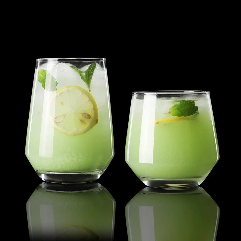 4pcs Crystal Water Cup, Highball Glass, Transparent Glass Cup, Beer, Juice, Mojito, Kitchen and Bar Cocktail Glass Cup, Gift Oasis Select
