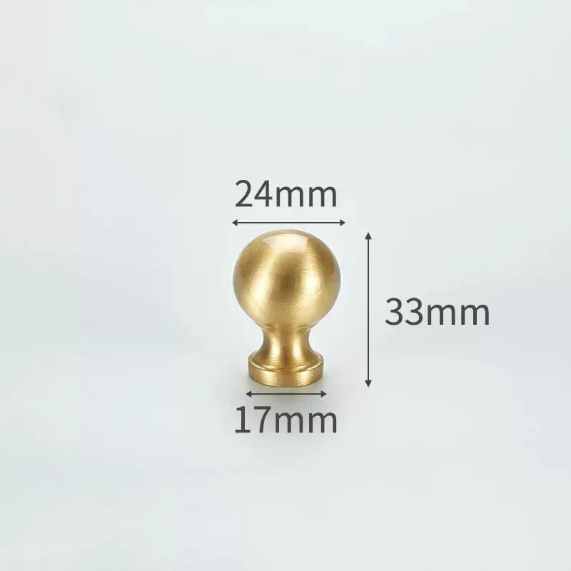 Modern Simple Solid Brass Cabinet Knobs Furniture Wardrobe Handle Kitchen Copper Pulls Doorknob Oasis Select 18