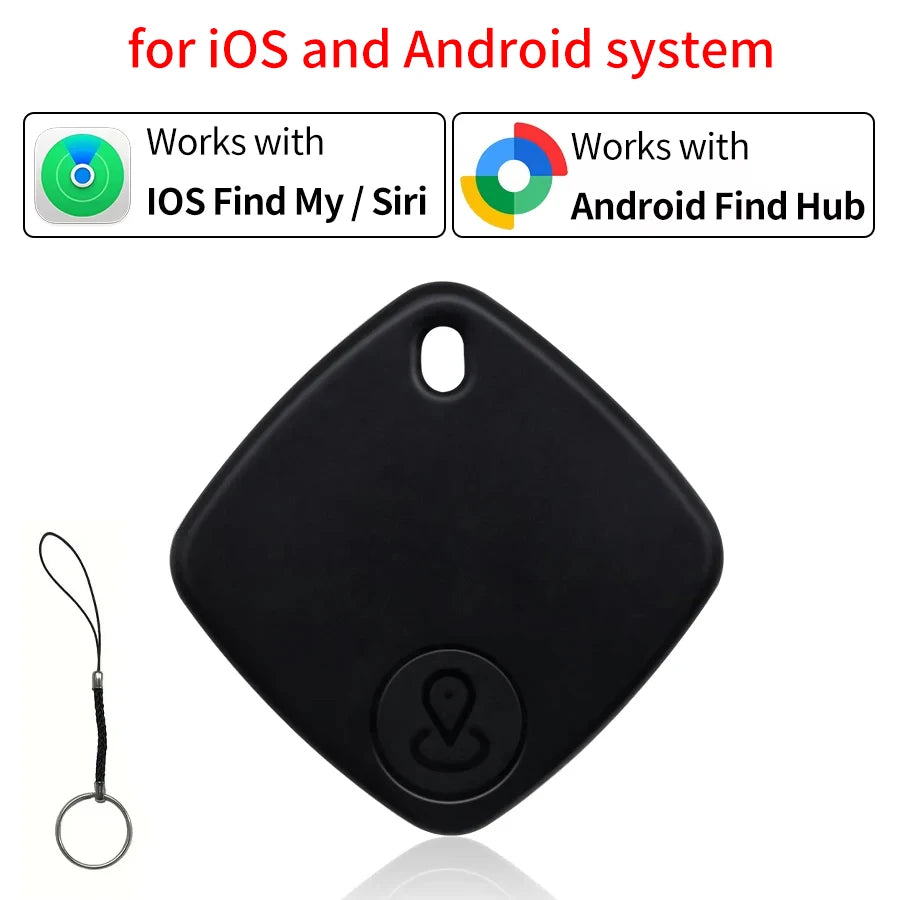 Android IOS Dual-system GPS Tracker Smart Bluetooth Tracking Device Portable Real Time Positioner Global Locator for Kid Pet Car Oasis Select Black Dual System