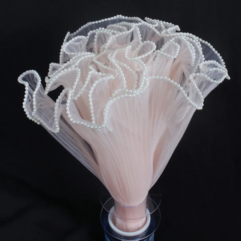 Pearl Lace Wave Mesh Flower Wrapping Roll | Bouquet Gift Wrap