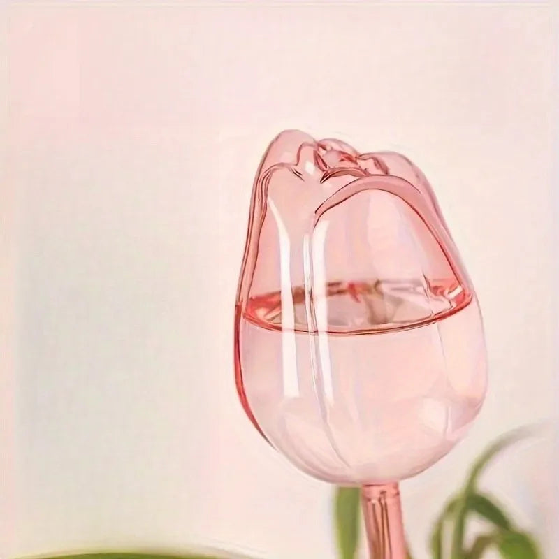 Pink tulip plant watering balls, suitable for indoor and outdoor plants, automatic plant drippers, and automatic watering Oasis Select 1pcs