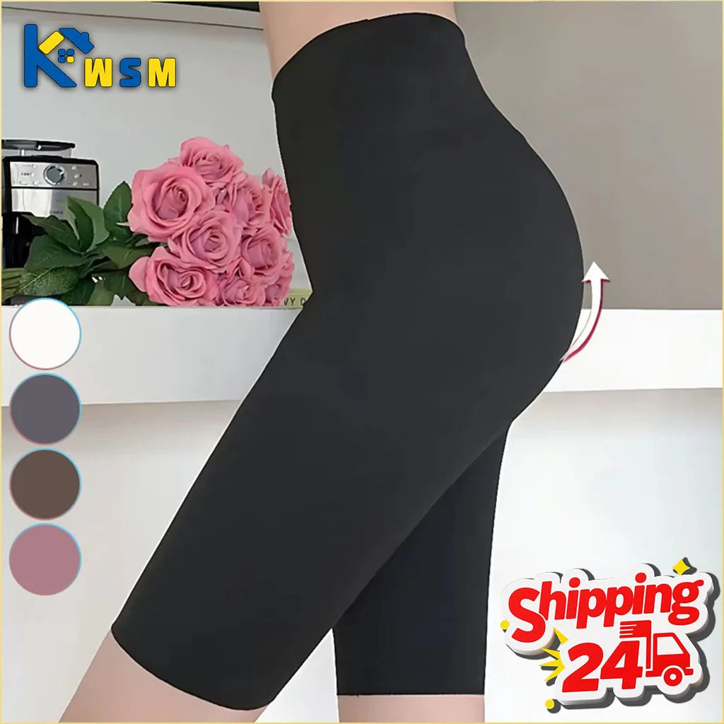 M/L/XL High Waist Shorts for Women Tummy Control Butt Lifting Summer Thin Breathable Yoga Pants Elasticity Tight Fit Wear Oasis Select