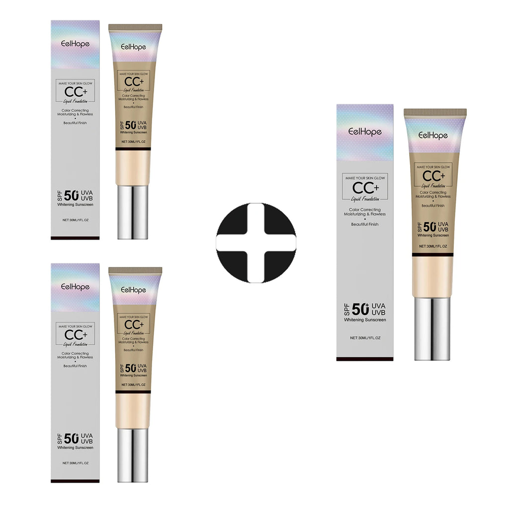 Sunscreen Liquid Foundation Concealer Waterproof Sweat-Resistant Makeup Moisturizing Long Lasting Soft CC Cream Brightens Skin Oasis Select Buy 2 Get 1 Free 30ml