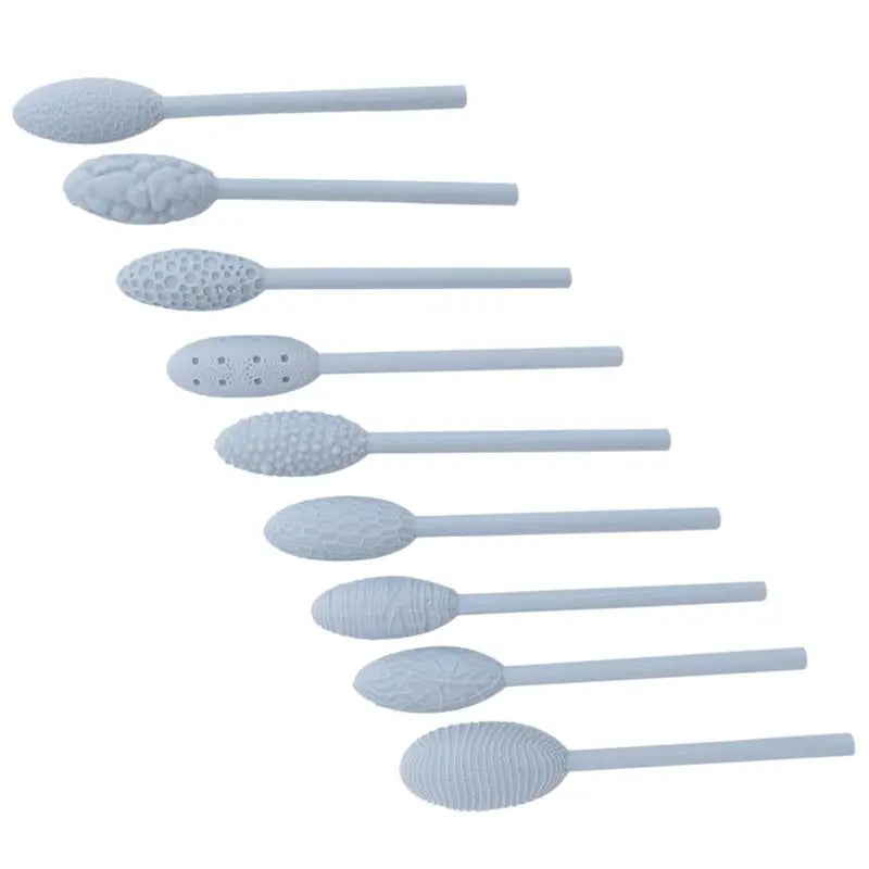 LIKE WISH Texture Tool Sets For Clay Art 9Pcs, Clay Modeling Pattern Rollers Kit, Clay Texture Rolling Emboss Plaids Hand Roller Oasis Select Photo Color