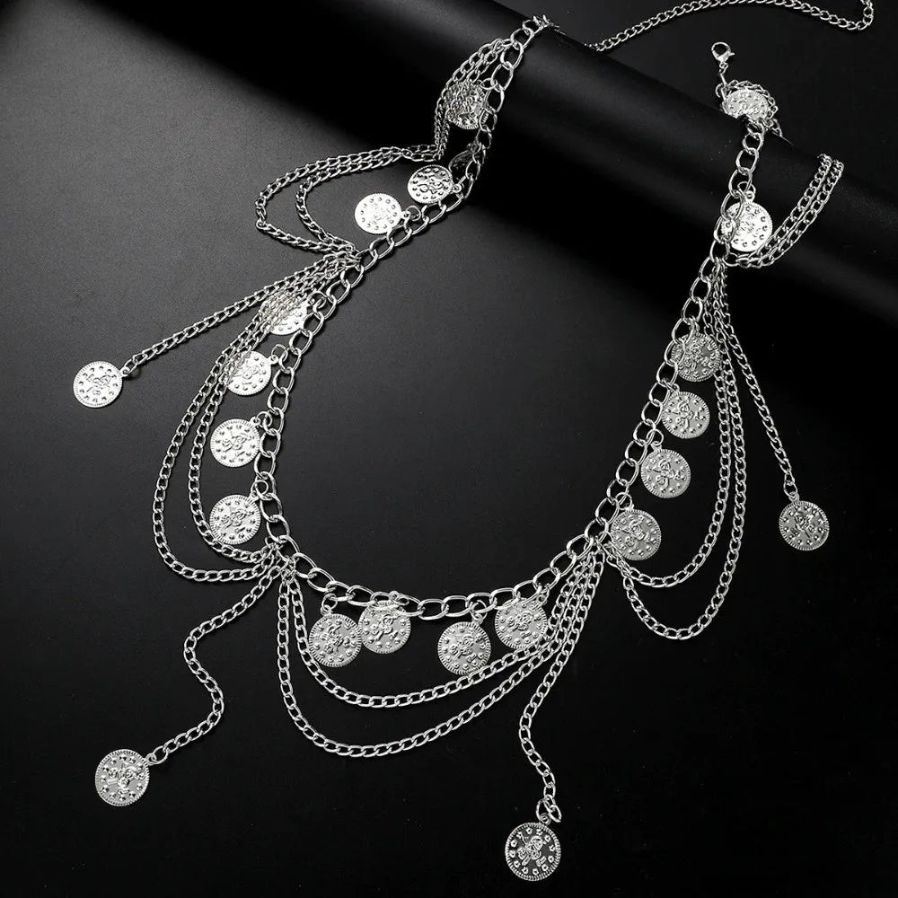 New Tassel Decoration Belly Chain Multi-Layer adjustable Waist Chain Waistband Oasis Select