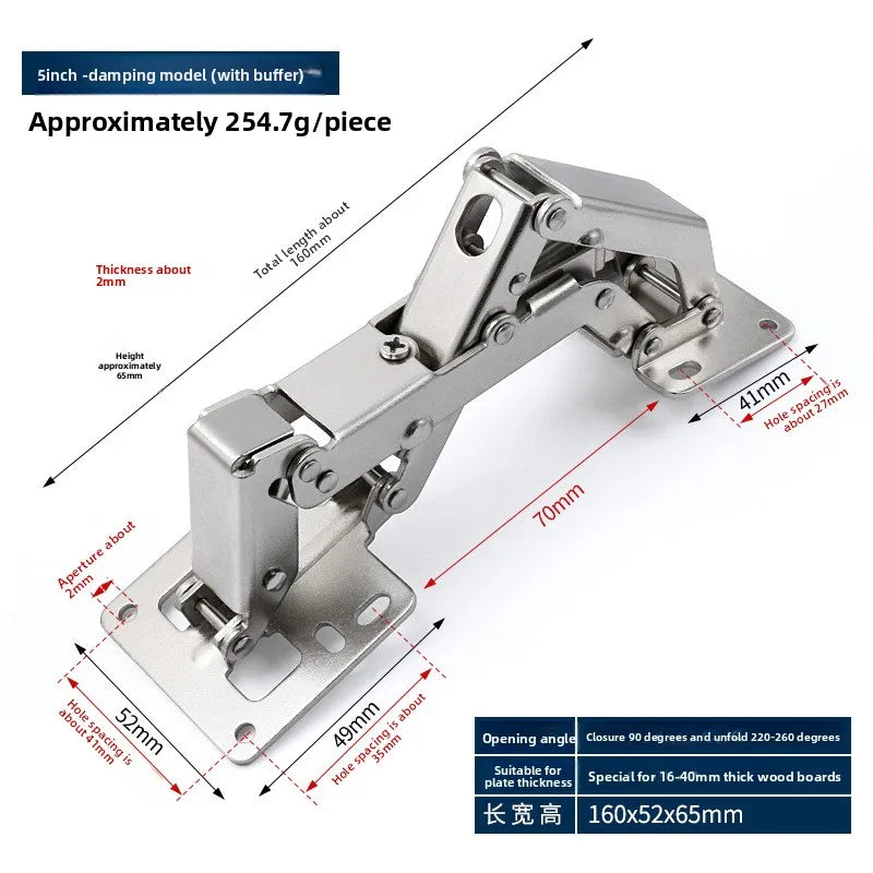 Hardware Fast loading Straight Arm Wardrobe Cupboard Hinge buffer damper Buffer hinge Full Overlay Hinge Automatically Oasis Select big B