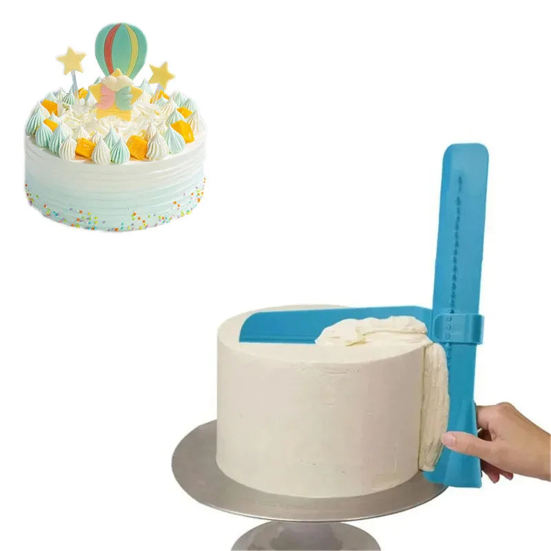 Adjustable Cake Scraper Smoother Tool Set Height-Adjustable Plastic Icing Smoother for Cake Decorating & Baking Oasis Select