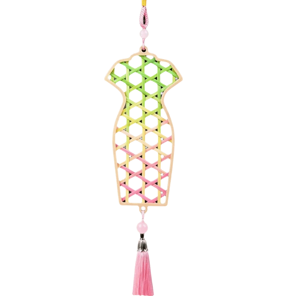 Handmade Bamboo Pendant Material Kit Cat Butterfly Zongzi Dragon Boat Festival DIY Kit Handicraft Tassel Hanging Ornaments Oasis Select Cheongsam