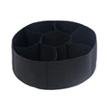 7 Grids Garden Grow Bags Circular Freestanding Divided Planter Root Aeration Heavy Duty Felt Raised Garden Bed Oasis Select Black-59.06x11.81in