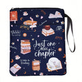 1 "Just Another Chapter" Book Cover with Zipper and Front Pocket - Humorous Illustration, Suitable for Paperback Book Cover Oasis Select Blue