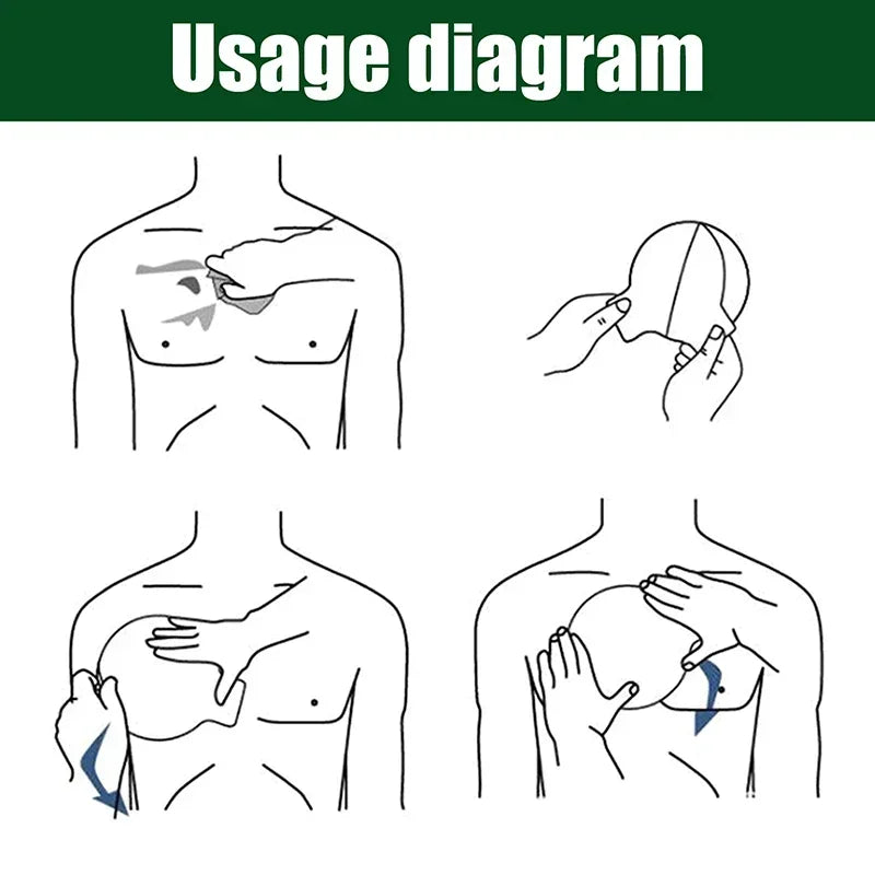 Medical Vent Chest Seal Occlusive Adhesive Dressing For Open Chest Wounds Care Survival Emergency Trauma Sticker First Aid Patch Oasis Select