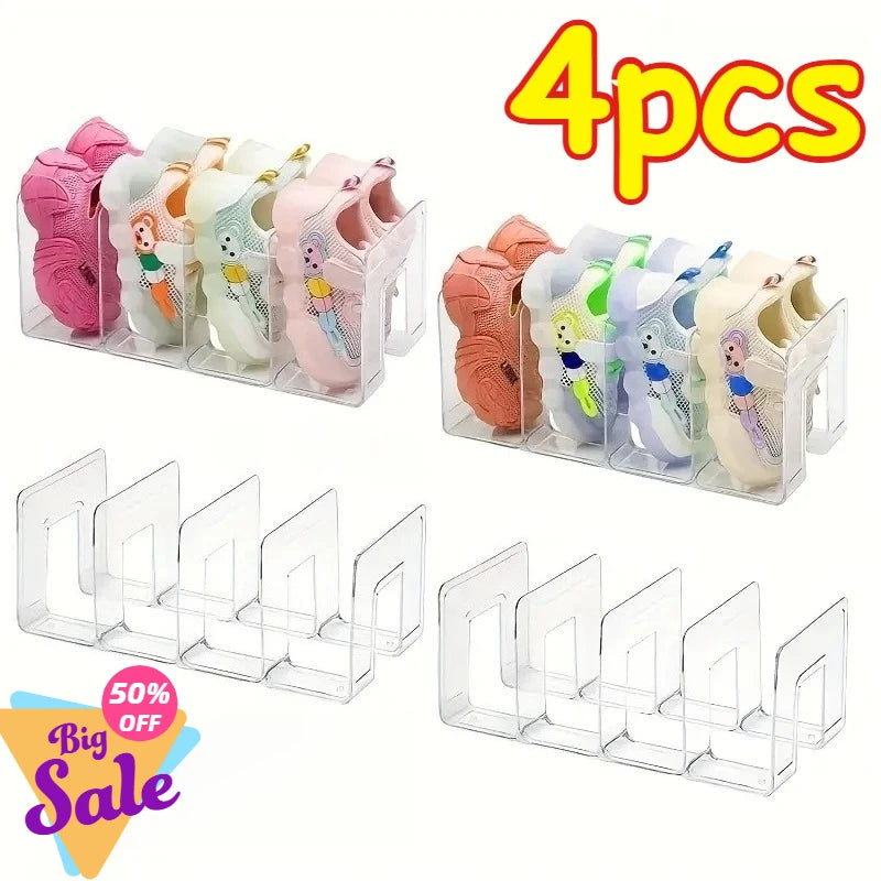 2/4 Pack Space-Saving Vertical Shoe Rack Organizer - Multi-Layer, Easy-to-Assemble, Compact Storage for Home Entryway Cabinet Oasis Select