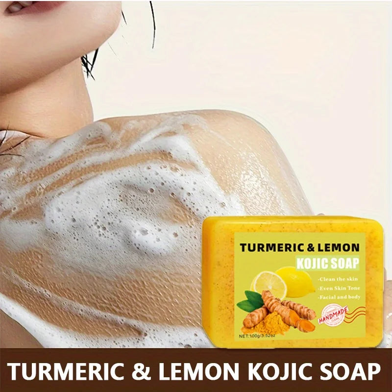 2PCS Turmeric Citric Acid Soap, Gentle Cleansing, Body Bath, Moisturizing, Moisturizing Skin, Suitable for All Skin Types, Unise Oasis Select
