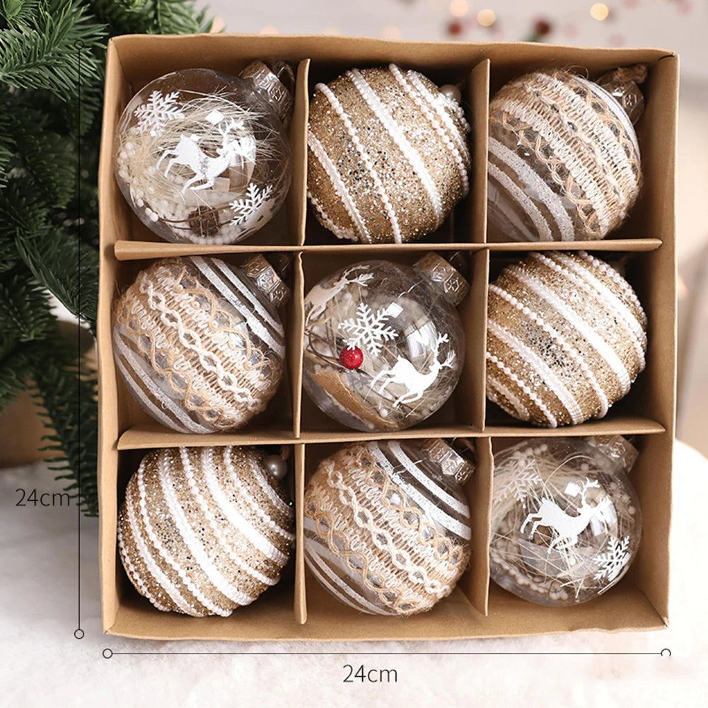 Plastic Christmas Ball Ornaments 3 15 inch 80mm Xmas Baubles Set for Holiday Tree and Event Decor Including Wedding and Party Oasis Select original B 8cm9 China Mainland