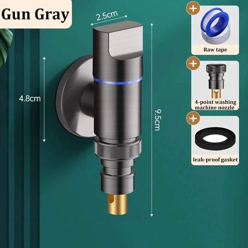 Automatic Water Stop Valve | All-Copper Washing Machine Faucet
