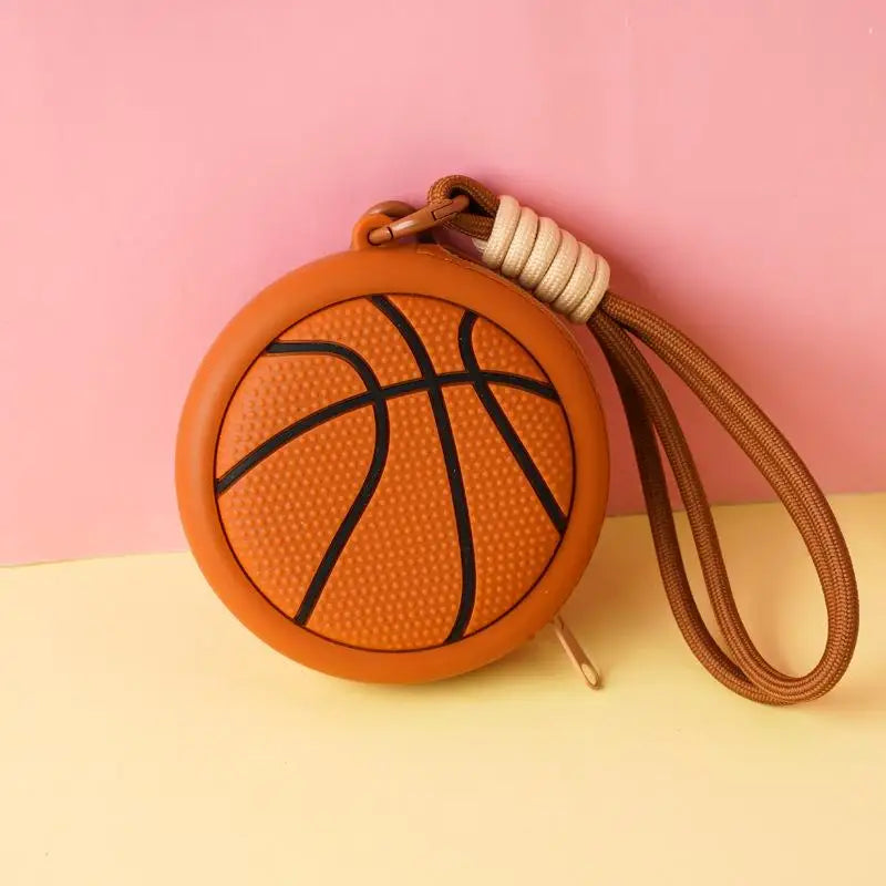 Sports Silicone Coin Purse – Basketball & Football Mini Wallet