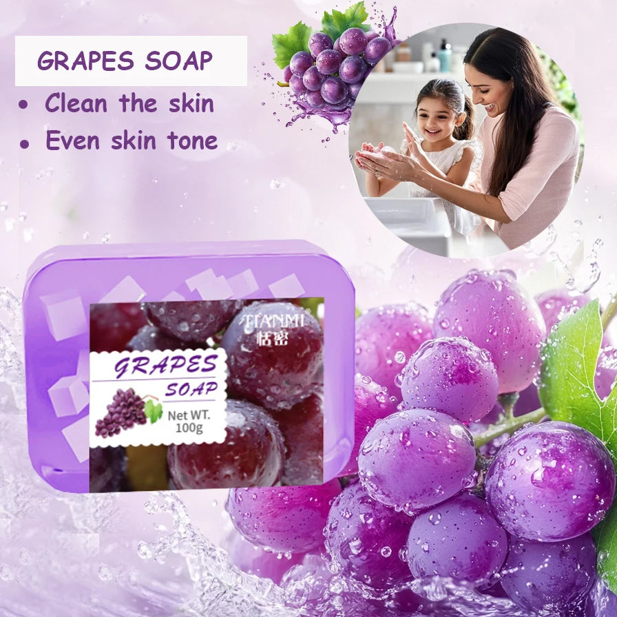 Grape Jelly Soap, Deeply Cleanses, Cleanses, Bathes the Whole Body, Moisturizes and Nourishes the Skin Oasis Select 100G