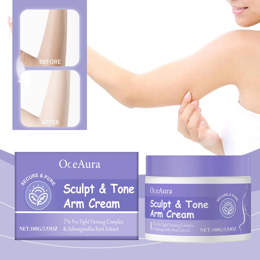 Sculpt & Tone Arm Firming Cream Remove Wrinkles Lifting Skin Anti Sagging Arm Massage Tightening Fast Shipping Body Care Cream Oasis Select