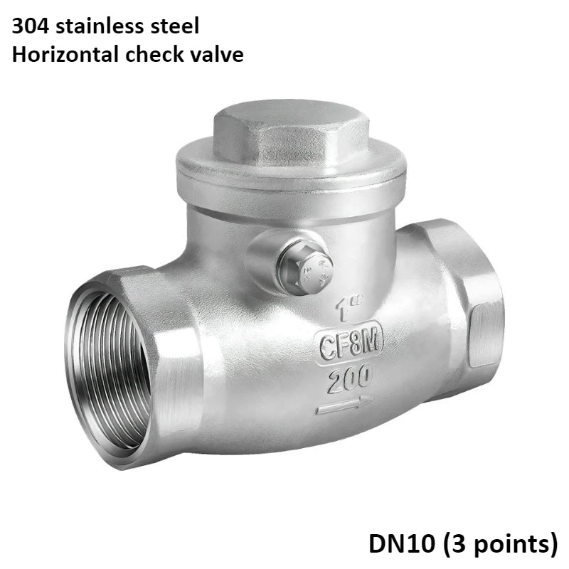 304 Stainless Steel Horizontal Check Valve 2/3/4/6 Point Swing Check Valve Internal Thread Oasis Select DN10 (3 points) Check valve 304 Stainless steel