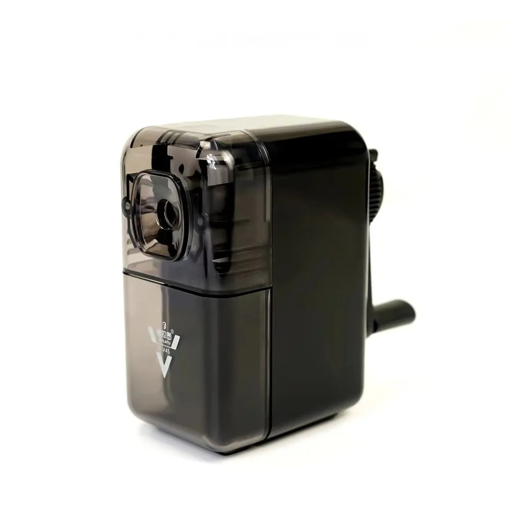 Manual Hand Crank Pencil Sharpener Transparent/Black for Children Artists Art Special Student Creative Office School Stationery Oasis Select Black V5S