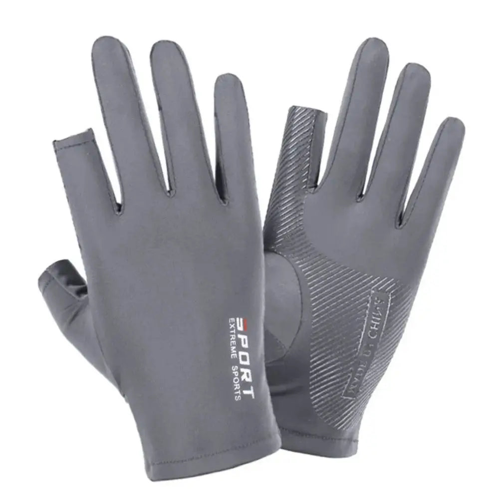 Ice Silk Halffinger Cycling Gloves for Men and Women Outdoor Sports Fitness Driving Fishing Highelastic Comfortable Oasis Select