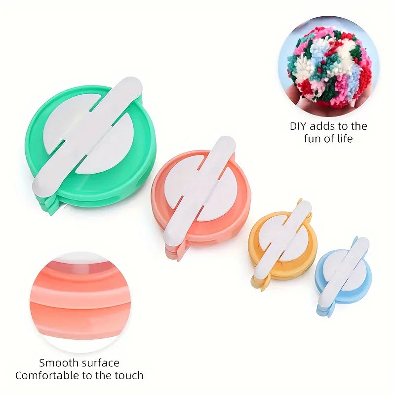 4-piece/set DIY Craft Equipment Manufacturer Weaving Tools 4-size Plush Ball Weaving Machine Plush Ball Knitting Kit Oasis Select Style 2