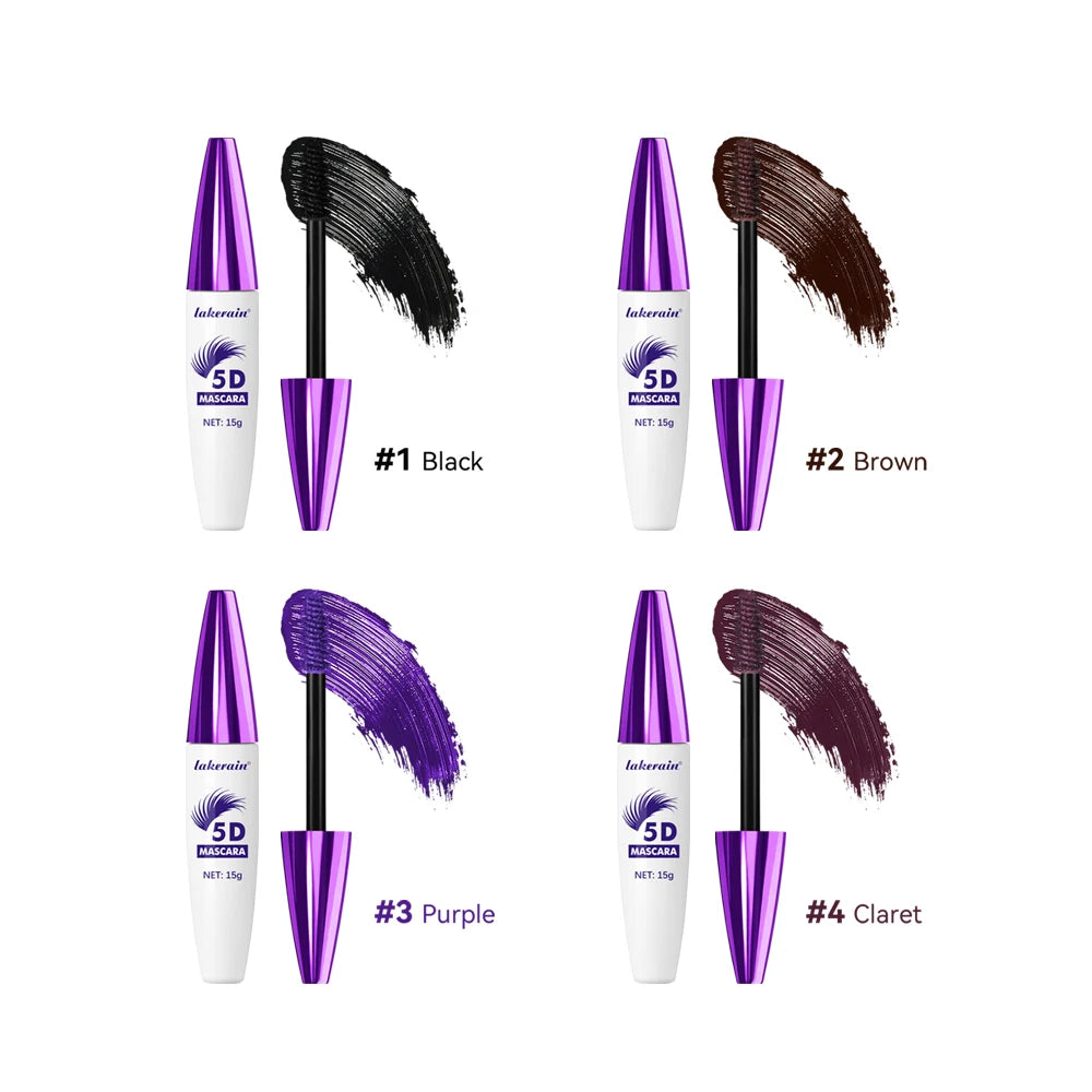 5d Mascara for All Eye Lash Mascara Waterproof Lengthening and Volume Cosmetics Makeup Woman Eyelash Black Brown Effect Extended Oasis Select 4 colors