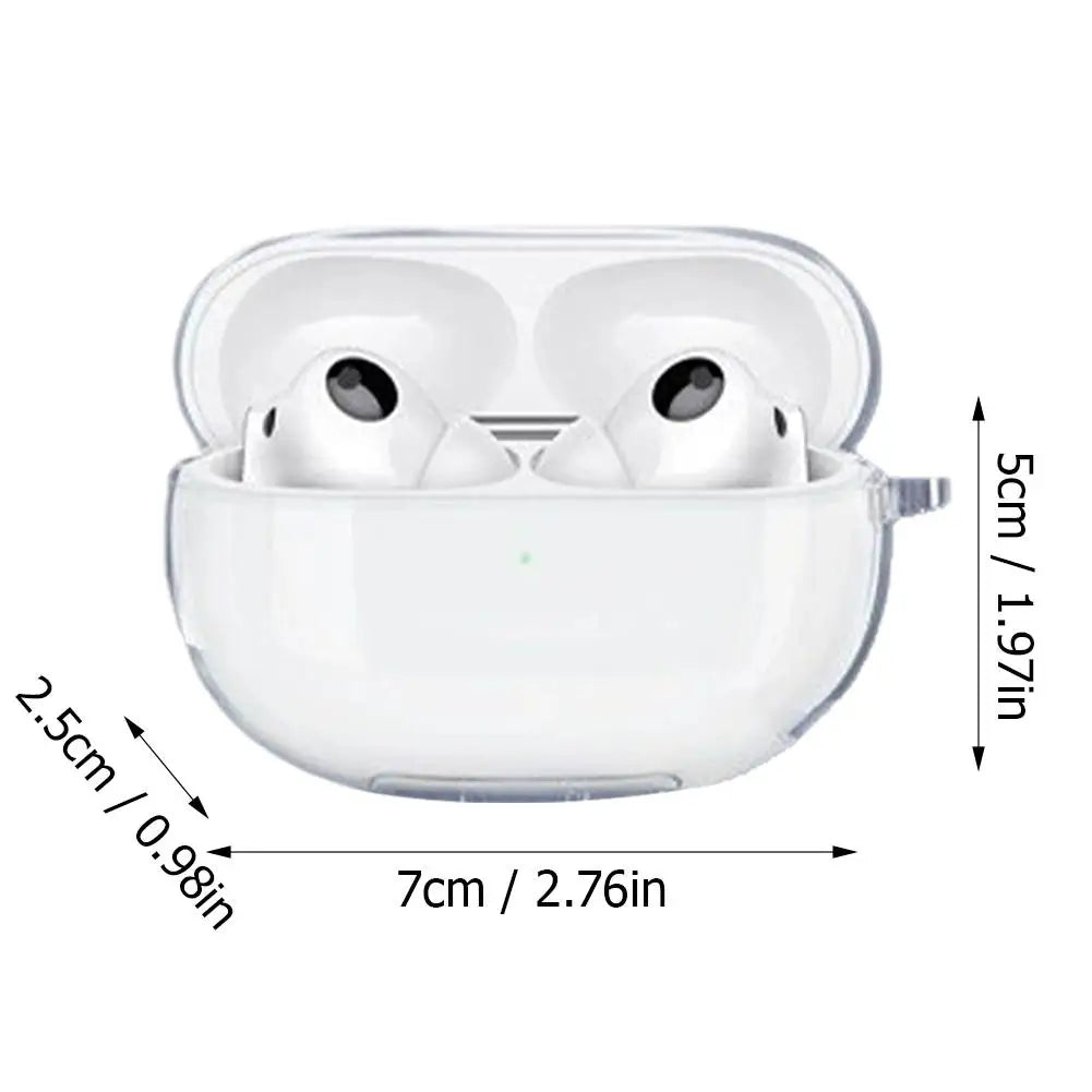 Soft Transparent Headphone Cover For Air Pods 4 TPU Protective Cover With Hook Strap Shockproof Anti Scratch Earphone Cover Oasis Select