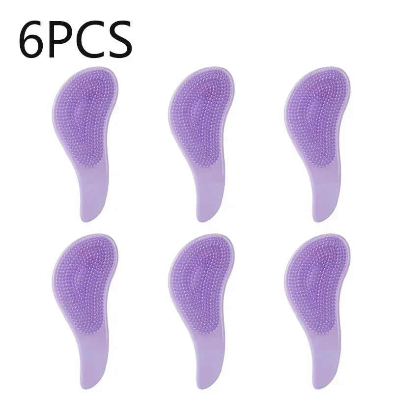 3/6Pcs Comb Anti-static Massage Hair Brush Tangle Detangle Air Cushion Hair Brush Comb Salon Barber Hair Styling Tools Oasis Select 6PCS Purple