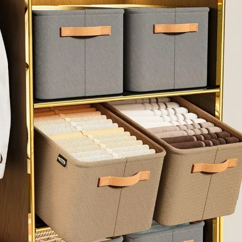 3pcs Underwear Organizer Box for Closet, Stackable Storage Containers for Socks Bras Pants, Drawer Dividers for Bedroom Cabinet Oasis Select