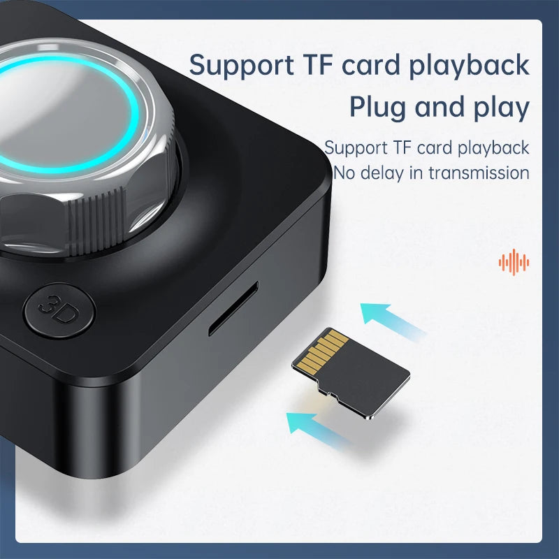 Bluetooth 5.0 Audio Receiver 3D Stereo Music Wireless Adapter TF Card RCA 3.5mm 3.5 AUX Jack For Car Speaker Amplifier Headphone Oasis Select