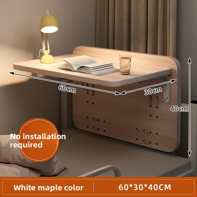 Multi-functional Household GoodsComputer Desk Simple Table Dormitory Suspended Foldable Desk Bunk Artifact Oasis Select Wood grain 30cm-M 1