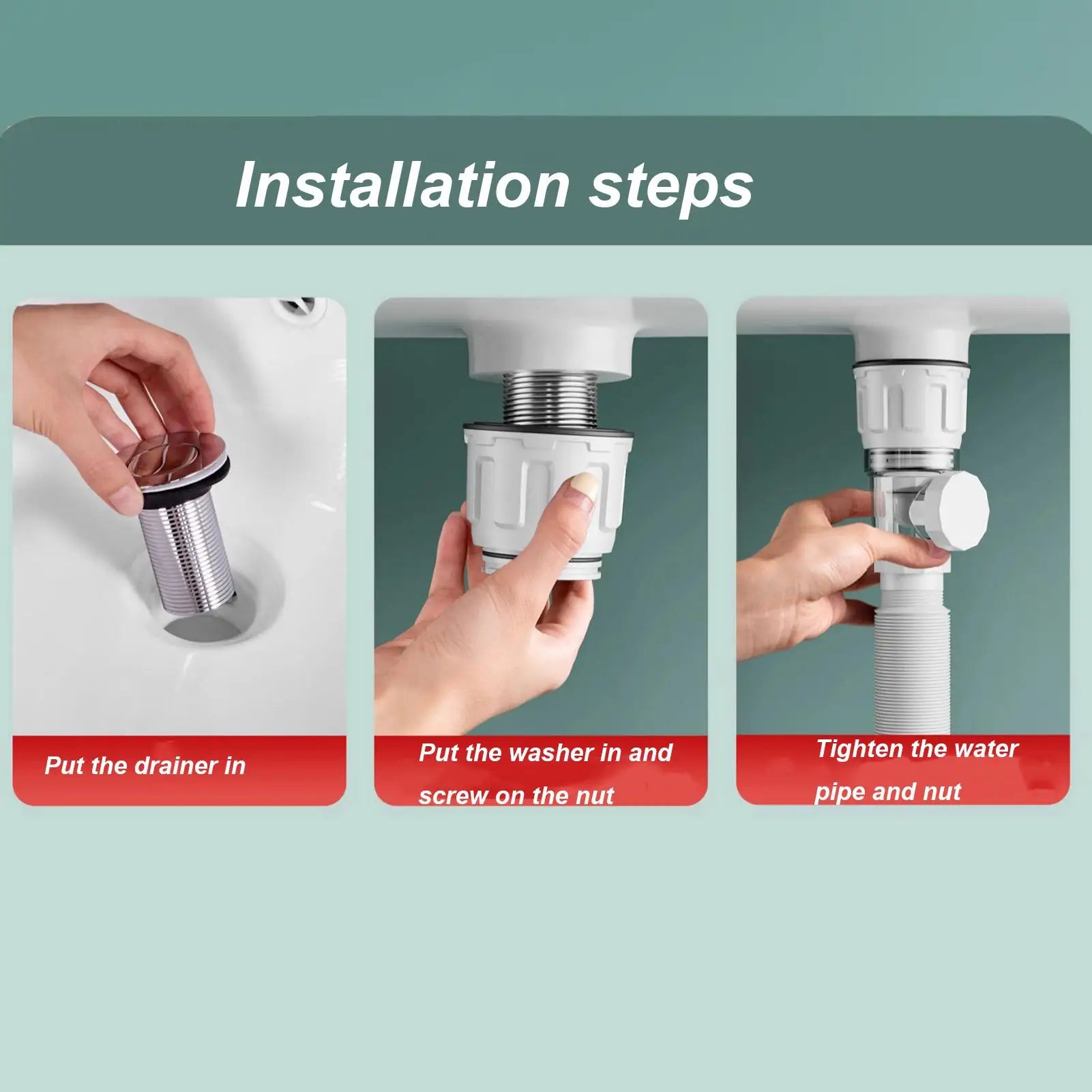Universal Flexible Sink Drain Pipe Set Retractable Deodorant Drainage Tube Basin Installation For Kitchen Bathroom Accessories Oasis Select