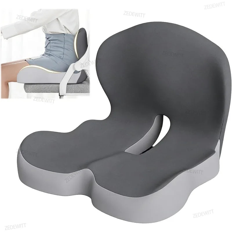 Car Seat Waist Pillow Comfortable Memory Foam Lumbar Support Cushion Office Chair Cushion Car Interior Accessories Soft Pillows Oasis Select Grey