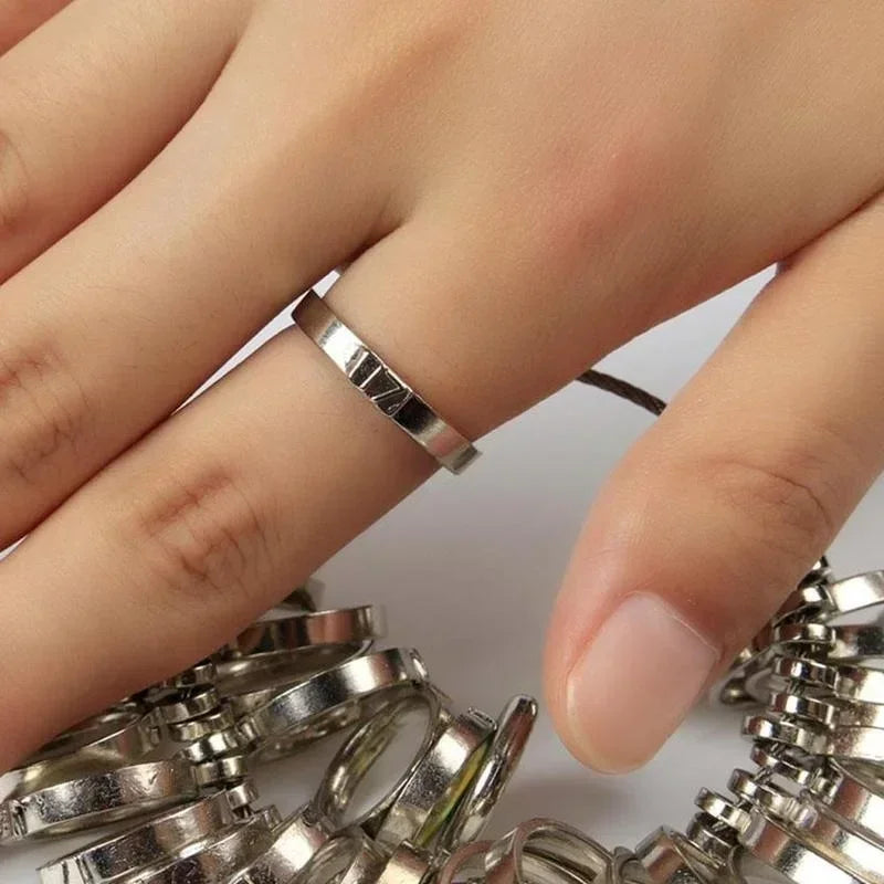 Metal Ring Sizer Measuring Tool Set Gauge Mandrel Stick Finger Tool Jewelry Making Equipments Accessories Oasis Select
