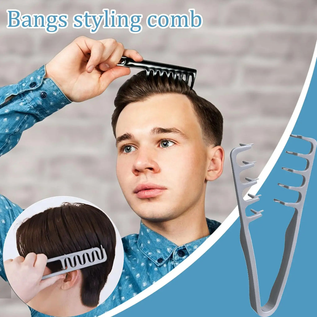 Texture Comb Wide Tooth Comb for Wet Hair Styling Volumizing Tool for Volume and Grooming Accessory Seam Covering Bangs Oasis Select