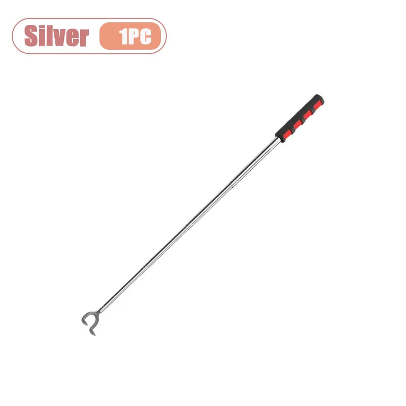 1-10PCTelescopic Mushroom Picking Tool Adjustable Foraging Rake for Wild Camping Hiking Portable Lightweight Outdoor Oasis Select Silver-1PC
