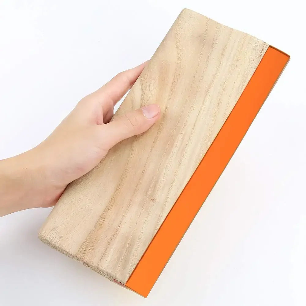Screen Printing Squeegee with Wooden Anti-Slip Handle, High-Elastic Silicone Blade, Water-oil dual use, Anti-stick, Easy clean Oasis Select