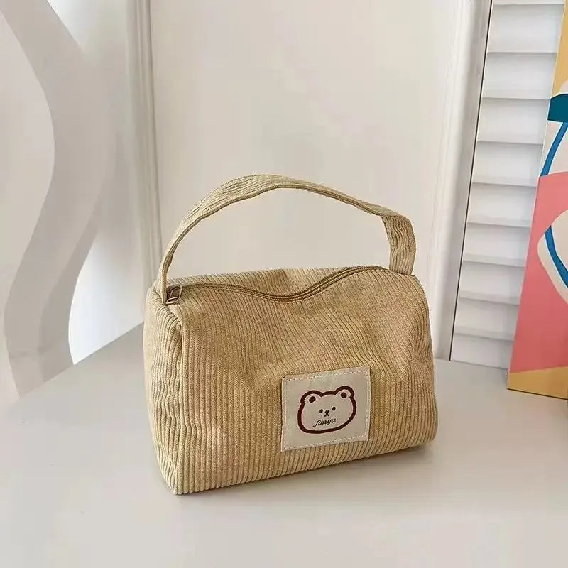 Women's Cosmetic Bags Plush Cute Summer Fashion Large Soft Comfortable Handbag With Handle Oasis Select