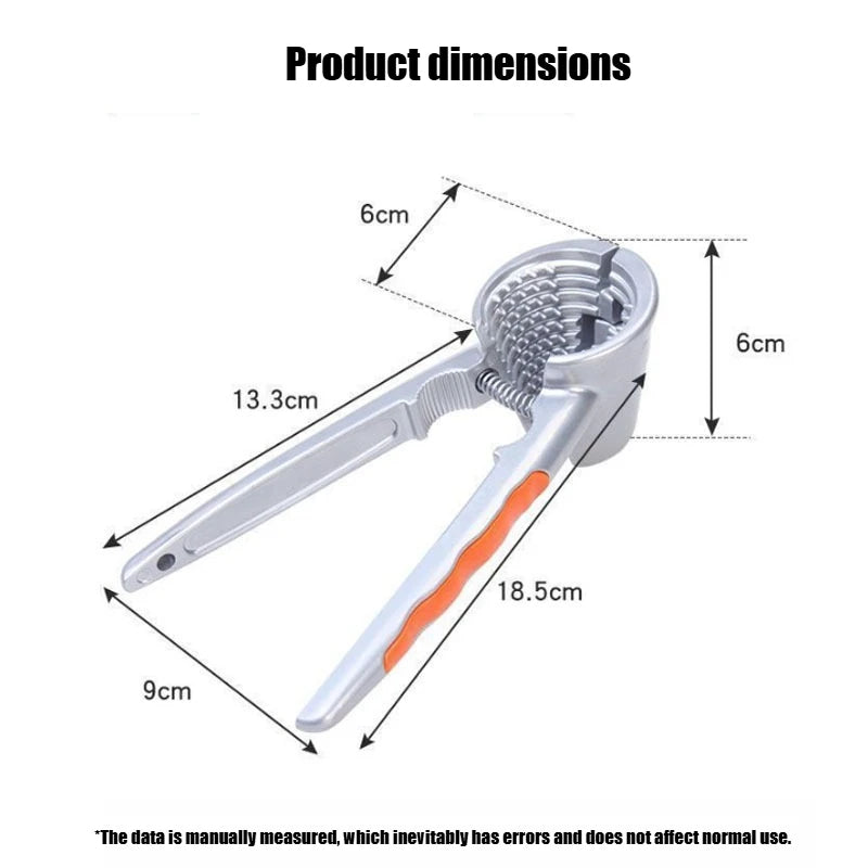 JUSTINLAU Thickened Aluminum Alloy Walnut Clip Anti Splash Nut Sheller Household Kitchen Walnut Opening Tool Size Nut Universal Oasis Select