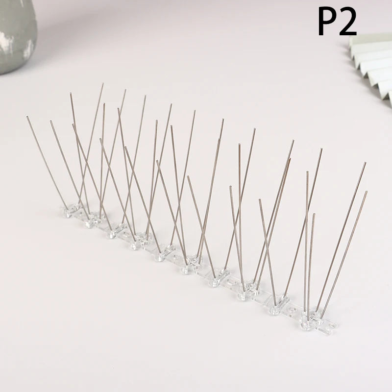 1PC 25cm Stainless Steel Balcony Anti-bird Repellent Thorn Nail Kit Pigeon Spikes And Bird Repeller Deterrent Pest Control Oasis Select 30 stabs