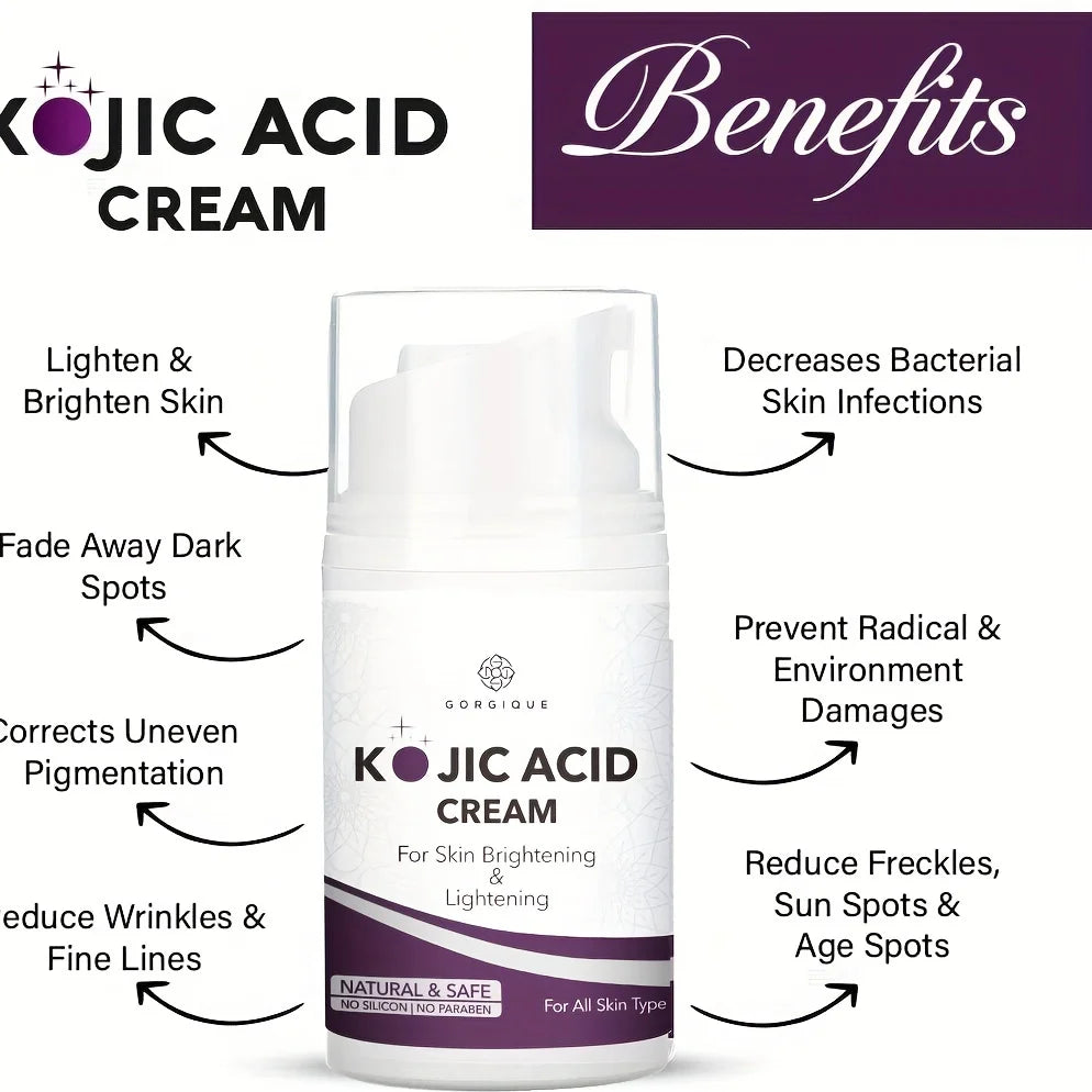 Kojic Acid Face Cream – Niacinamide, Vitamin E & Hyaluronic Acid Brightening Face Cream Oasis Select