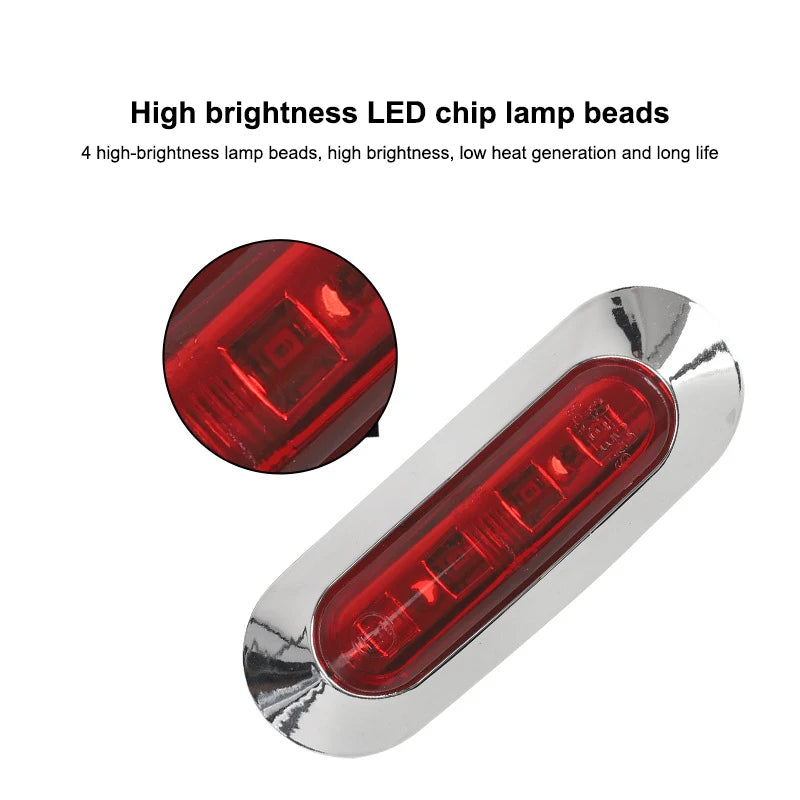2-Pack Waterproof LED Boat Signal Lamps: 12V-24V Navigation Lights for Marine Yachts Oasis Select