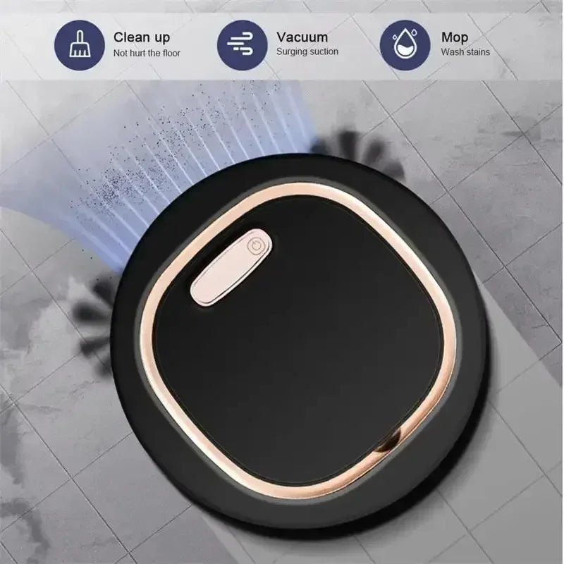 3-in-1 Smart Robot Vacuum – Sweep, Mop & Brush, 60-Min Run