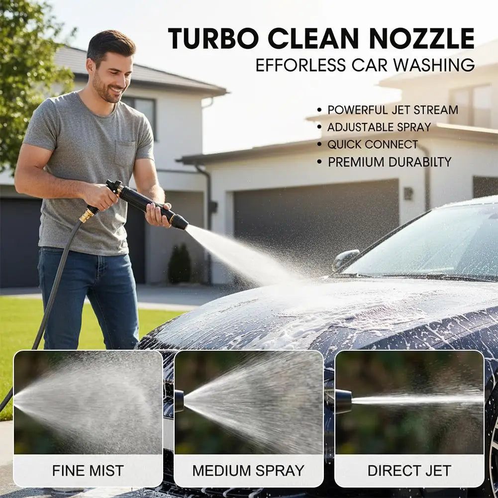 Heavy-Duty Metal Garden Hose Spray Nozzle – Adjustable