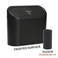 Car Trash Can with Lid Hanging Dustbin Garbage Box Car Interior Storage Case Trash Door Seat Clip Stand Holder Car Accessories Oasis Select A 1rolls