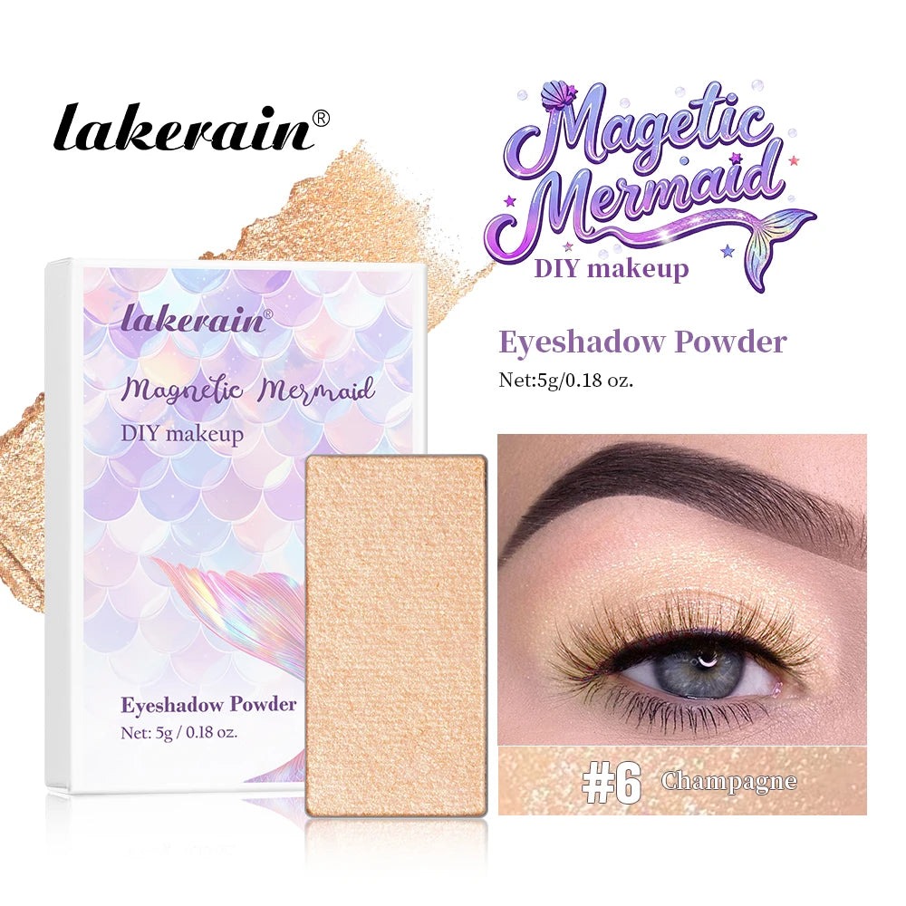 Lakerain Eyeshadow Palette Refill Waterproof Long-Lasting Multifunctional Magnetic Bottom Makeup Palette Refills DIY Makeup Oasis Select 6